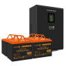 Комплект ИБП EXEGATE FINESINE SX-5000.LCD.AVR.2SH.T + батарея HR 12-75-М6 75Ач, 4шт EX301561RUS